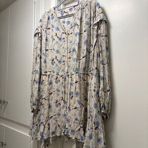 Free People oversized floral boho dress - size small
